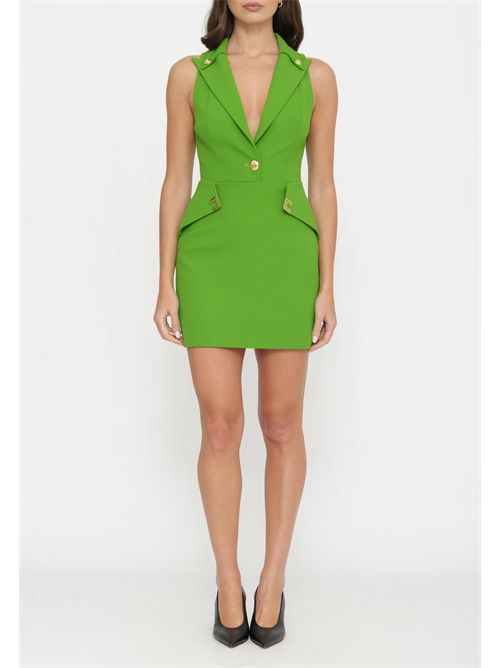 Mini abito in doppio crêpe stretch con dettagli logo ELISABETTA FRANCHI | AB92461E2/EV3